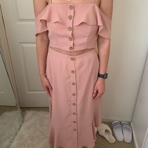 Lulus Dusty rose two piece set